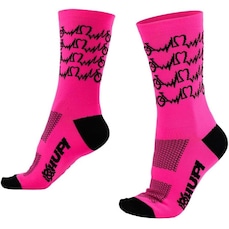 Meia Cano Médio Hupi Bike Beats Semi Compressiva - 36 a 42 - Adulto