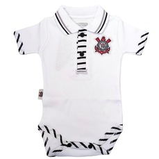 Body do Corinthians Polo Bebê Oficial Revedor - Infantil