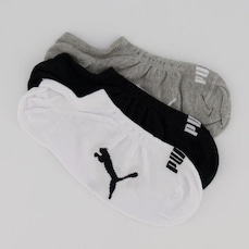 Kit Meia Puma Sapatilha - 3 pares - Adulto