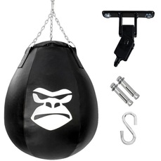 Kit Boxe Gorilla - Saco de Pancada Gota +  Gancho de Teto - Saco Boxe Tipo Pera + Suporte de Teto