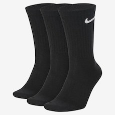 Meias Nike Everyday Lightweight com 3 Pares - Adulto