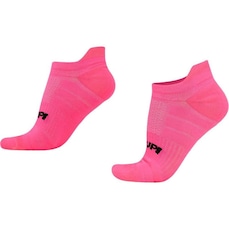 Meia Cano Baixo para Corrida HUPI Running Pro Invisível Rosa Neon