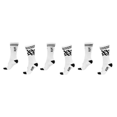 Meia Cano Longo HUPI Crew - 3 pares - Adulto
