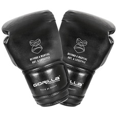 Luva Boxe 12Oz Lifestyle Essencial Black Classic Gorilla Muay Thai kickboxing Fight Combate