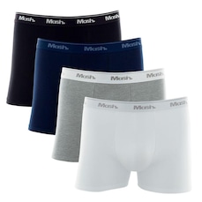 Kit Cueca Boxer Mash Algodão Elástico - 4 Unidades - Masculina