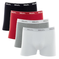 Kit Cueca Boxer Mash Algodão Elástico - 4 Unidades - Masculina