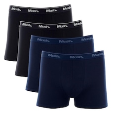Kit Cueca Boxer Mash Algodão Elástico - 4 Unidades - Masculina