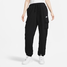 Calça Fleece Nike Sportswear Club Mid-Rise Oversized Cargo - Feminina