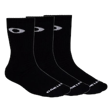 Kit de Meias Cano Longo Oakley Essential Crew Sock com 3 Pares - Adulto