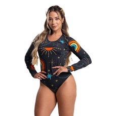 Imagem do produto Body MVB Modas Manga Longa Estampado Costa Fechada Collant - Feminino na posição 33 de 3