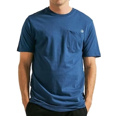 Camiseta Volcom Long Fit Solid Pocket - Masculina