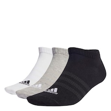 Meia Sapatilha adidas Sportswear No Show com 3 Pares - Adulto