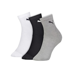 Kit Meia Cano Médio Puma Esportivas - 3 Pares - Feminino