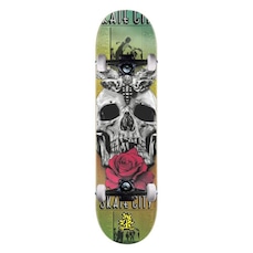 Skate Iniciante Wood Light Skull Flower