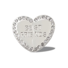 Jibbitz Crocs Melhores Amigos Prateado