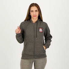Jaqueta de Moletom do Corinthians FutFanatics Carly com Capuz - Feminina