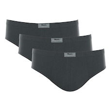 Kit 3 Cuecas Slip Mash Algodão Lisa 074.58