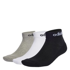 Meia Cano Médio adidas Cush Linear - 3 Pares - Adulto