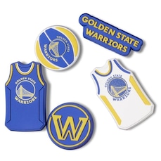 Jibbitz Crocs Nba Golden State Warriors Pack 5 Unico - Unissex