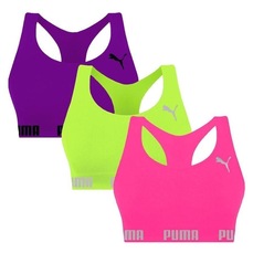 Kit Tops Puma Nadador sem Costura - 3 Unidades - Feminino