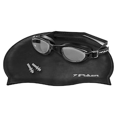 Kit de Natação Poker Navagio com Óculos + Touca + Protetor de Ouvido - Adulto