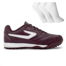 Chuteira Society Topper Maestro Td Iv + 3 Pares de Meias - Adulto