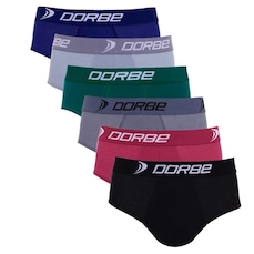 Kit Cuecas Dorbe Slip 100% Algodão Adulto - 6 unidades