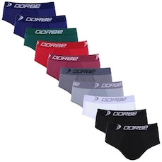 Kit de Cuecas Slip Dorbe 100% Algodão - 10 Unidades - Adulto