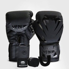 Kit Boxe Muay Thai Venum Luvas + 2m Bandagem + Bucal New Impact Evo