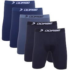 Kit 5 Cuecas Long Leg Plus Size Poliamida Dorbe Original
