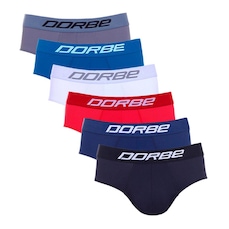 Kit 6 Cuecas Slip Plus Size Microfibra Dorbe Original