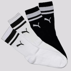 Kit Meia Cano Longo Puma Heritage - 4 Pares - Unissex