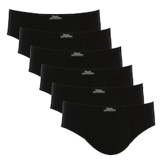 Kit 6 Cuecas Slip Algodão Lisa Mash - Adulto
