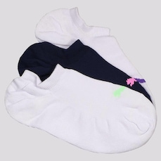 Kit Meias Puma Invisible com 3 Pares - Adulto