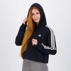 Blusão de Moletom com Capuz adidas 3 Stripes - Feminino