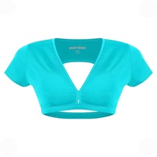 Top Mormaii Cropped Manga Beach Sports Liso - Feminino