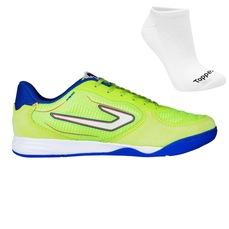 Kit Chuteira Futsal Topper Letra Iv + Meia - Adulto