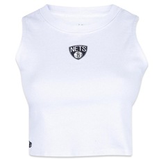 Camiseta Regata New Era Cropped Feminina Nba Brooklyn Nets Logo - Feminina