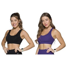 Kit Tops Canelados Selene sem Costura com 2 Unidades - Feminino