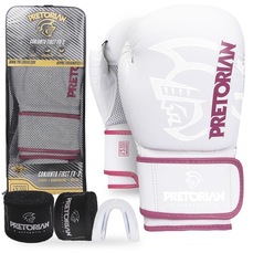 Kit Luvas de Boxe e Muay Thai Pretorian Fx2 + Bandagem + Bucal