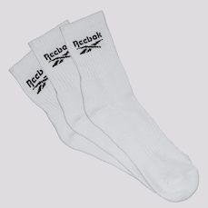 Kit Meias Cano Médio Reebok com 3 Pares - Adulto