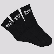Kit Meias Cano Médio Reebok com 3 Pares - Adulto