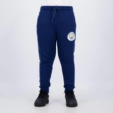 Calça Moletom Manchester City Juvenil Marinho