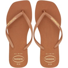 Chinelo Havaianas Slim Square Logo Pop Up - Feminino