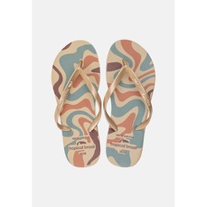 Chinelo Tropical Brasil Estampado Slim Gold - Feminino