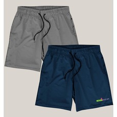 Kit Short Academia Elastano Wss Gym Never Give Up - Masculino