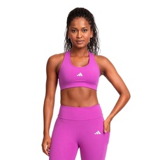 Top adidas Poliamida Suporte Médio Treino Feminino
