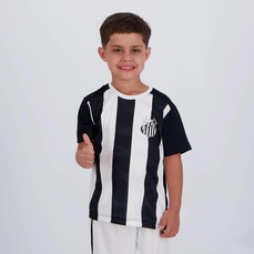 Camisa Santos Matriz Infantil Preta e Branca