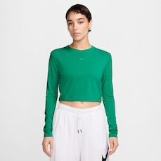 Camiseta Nike Sportswear Cropped Chill Knit - Feminina