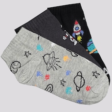 Kit Meias Selene 3 Pares Sapatilha Infantil
